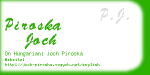 piroska joch business card